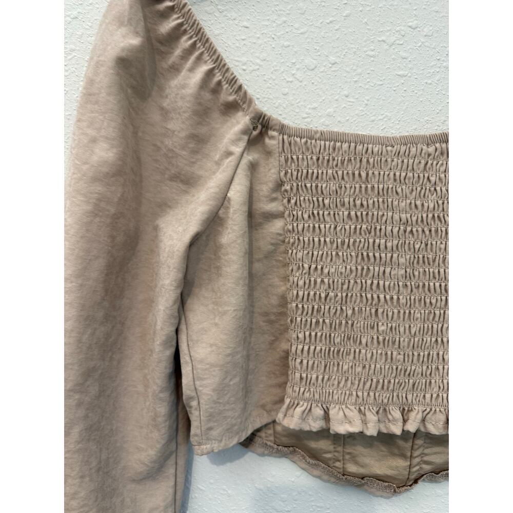 Kirious Los Angeles tab-colored, long bishop sleeve crop top Size Small - Picture 6 of 6